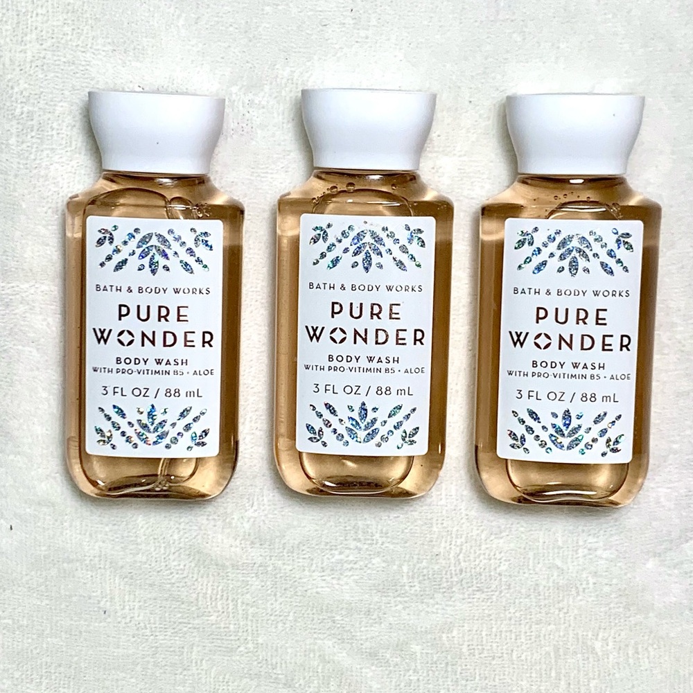 Bath & Body Works Pure Wonder Travel Size Body Wash - Set of 3